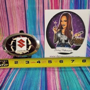 Suzuki on Red Epoxy Belt Buckle